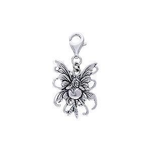 Bubble Rider Fairy Silver Clip Charm TWC033