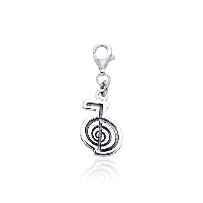 Reiki Symbol Silver Clip Charm TWC036