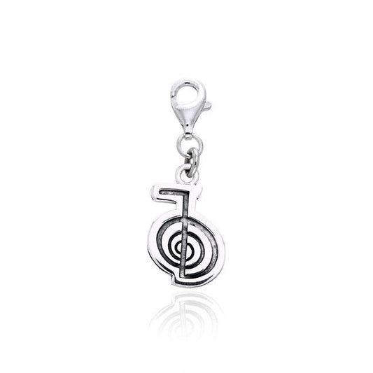 Reiki Symbol Silver Clip Charm TWC036