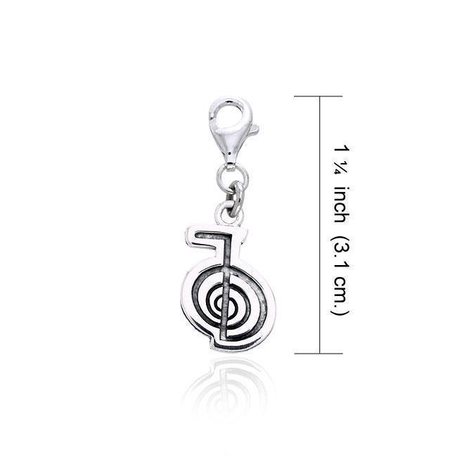 Reiki Symbol Silver Clip Charm TWC036