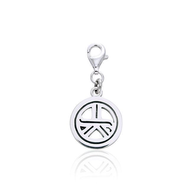 Reiki Symbol Silver Clip Charm TWC037