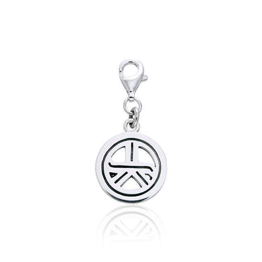 Reiki Symbol Silver Clip Charm TWC037