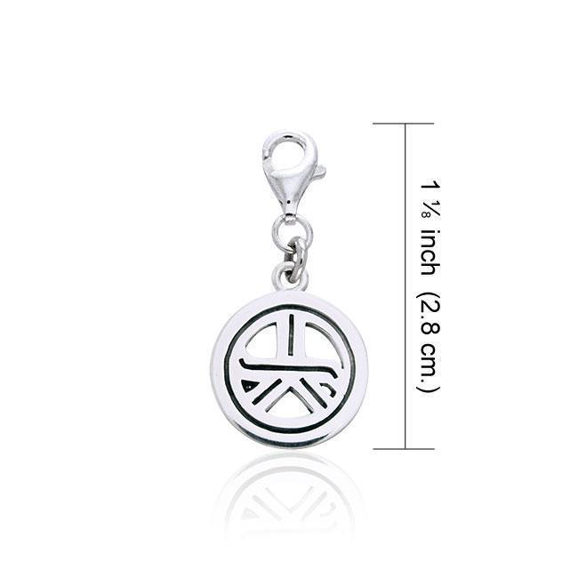 Reiki Symbol Silver Clip Charm TWC037