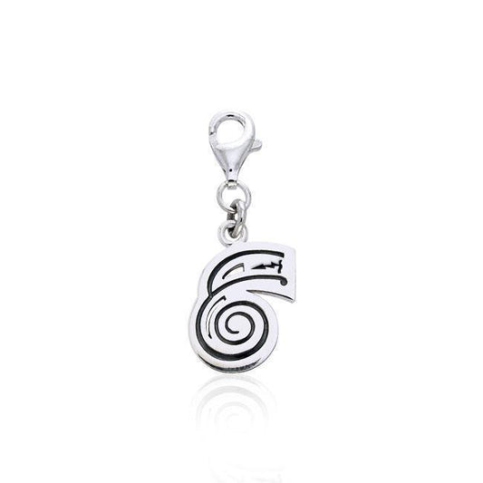 Reiki Symbol Silver Clip Charm TWC038