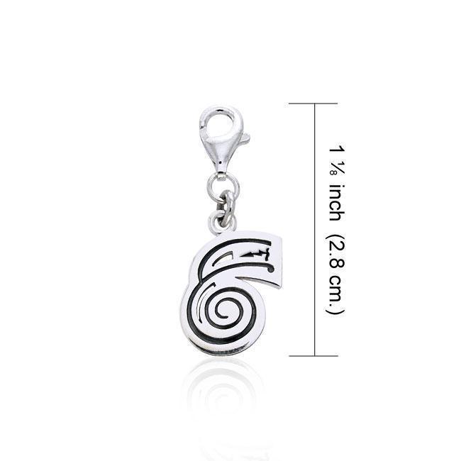 Reiki Symbol Silver Clip Charm TWC038