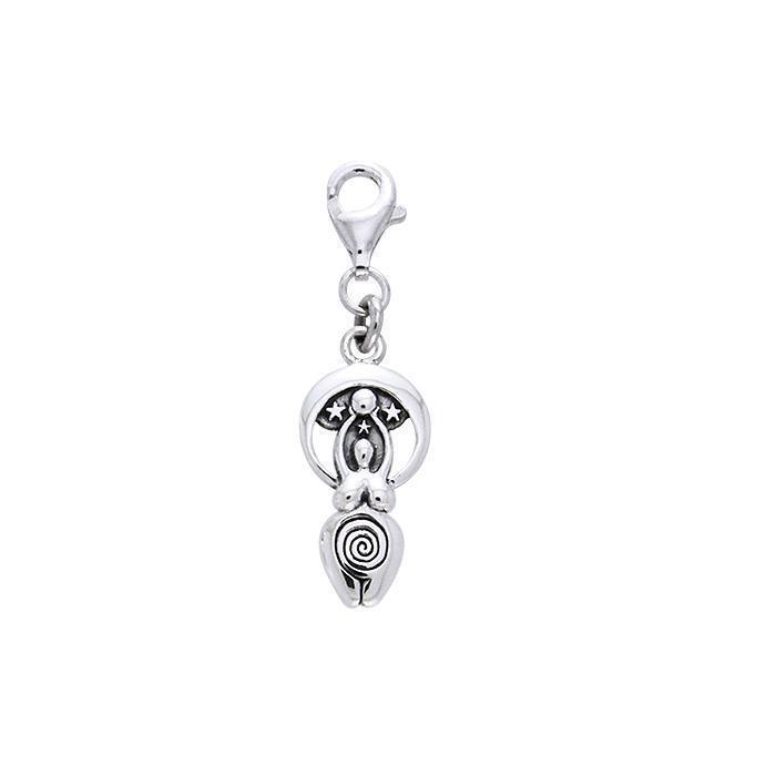 Spiral Moon Goddess Clip on Charm TWC043