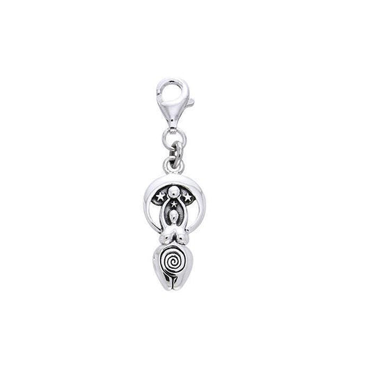 Spiral Moon Goddess Clip on Charm TWC043