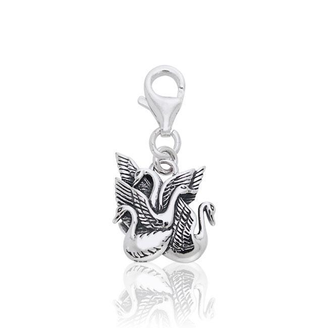 Children of Lir Silver Clip Charm TWC047