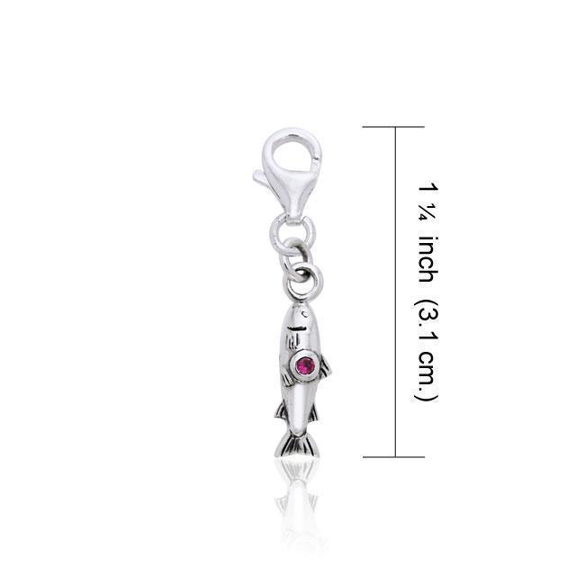Danu Silver Salmon of Knowledge Clip Charm TWC049