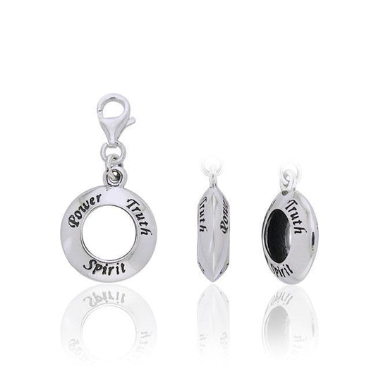 Power Truth Spirit Silver Clip Charm TWC078