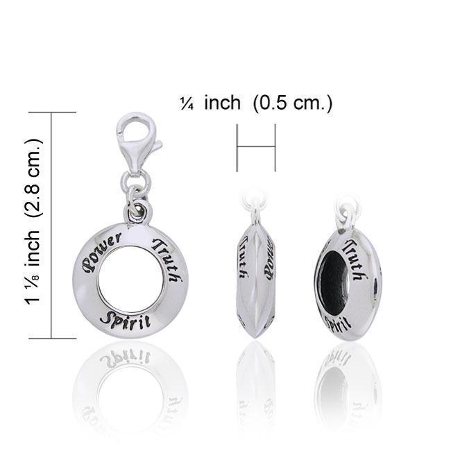 Power Truth Spirit Silver Clip Charm TWC078