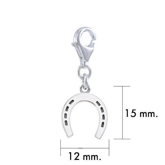 Horseshoe Sterling Silver Clip Charm TWC161