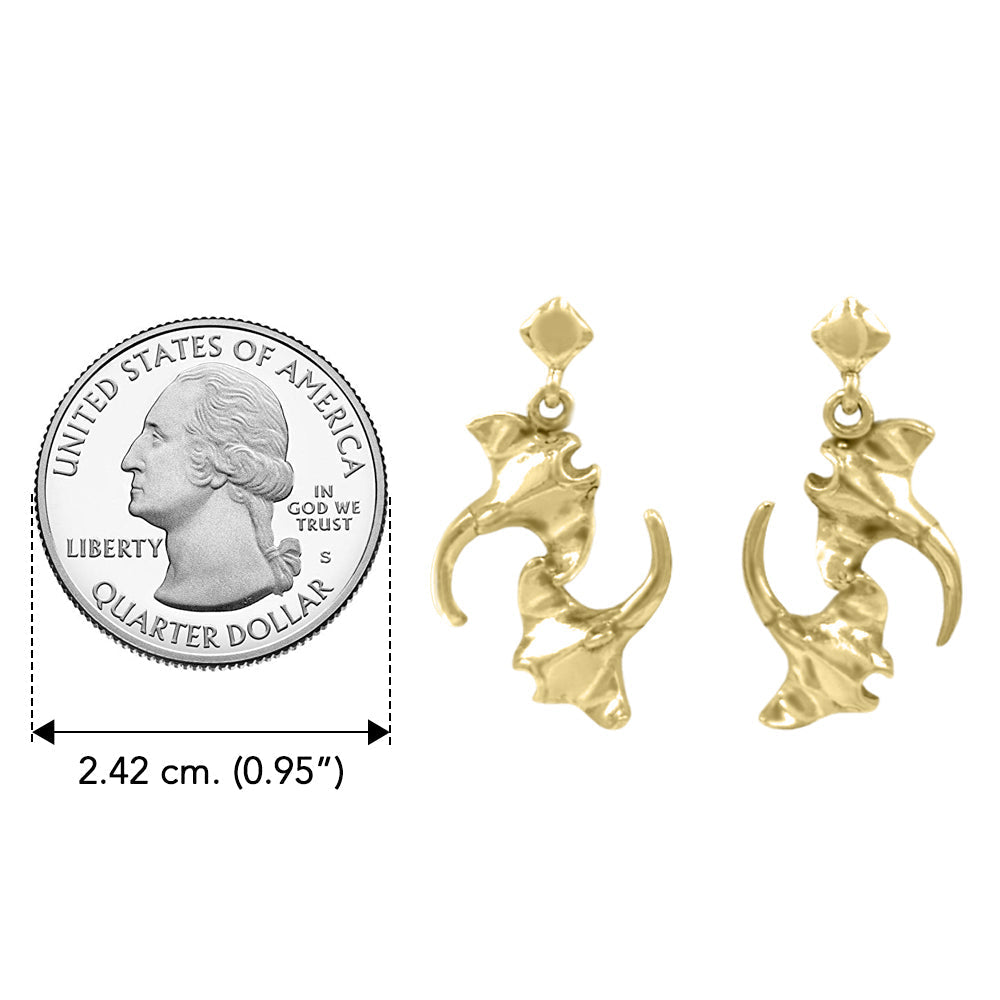 DiveSilver Double Manta Ray Double Manta Ray Post Earrings VER2216