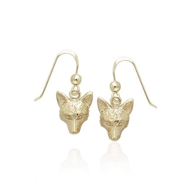 Fox Small Vermeil Hook Earrings VER935
