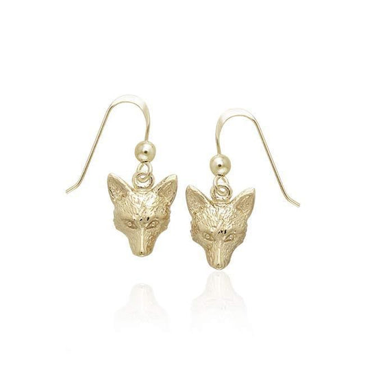 Fox Small Vermeil Hook Earrings VER935