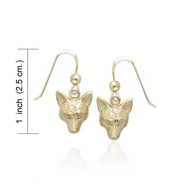 Fox Small Vermeil Hook Earrings VER935