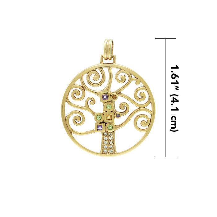 Worthy of the Golden Tree of Life ~ Sterling Silver Jewelry Pendant VPD3878