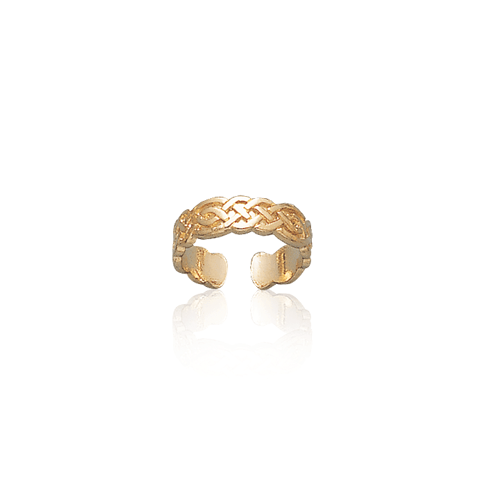Celtic Knotwork Gold Vermeil Toe Ring VTR606