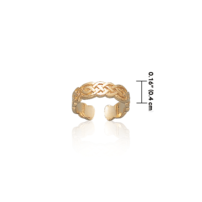 Celtic Knotwork Gold Vermeil Toe Ring VTR606