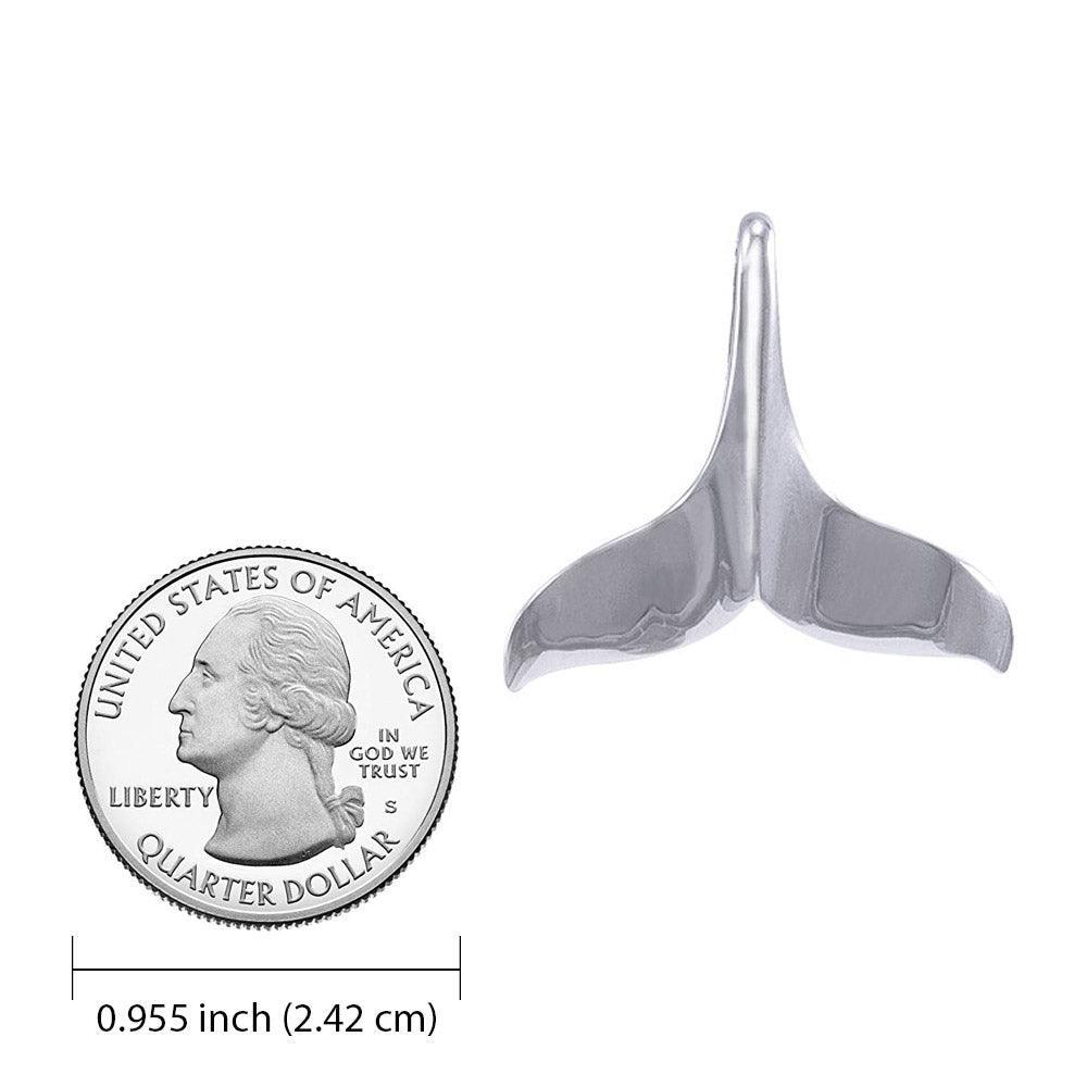 Whale Tail Sterling Silver Pendant WP004