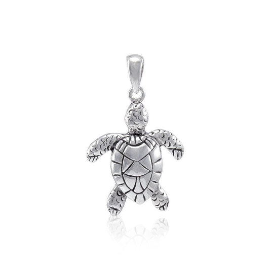 Sea Turtle Sterling Silver Pendant WP018