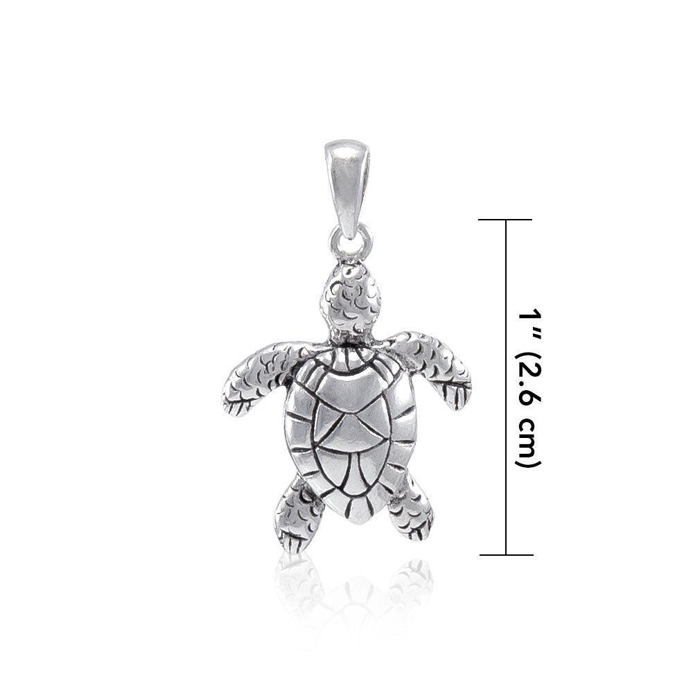 Sea Turtle Sterling Silver Pendant WP018