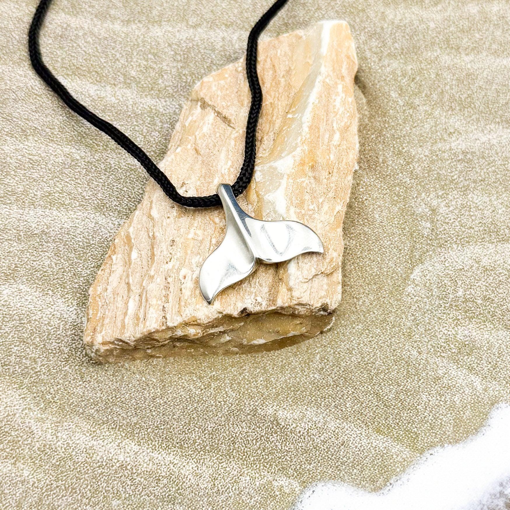Whale Tail Sterling Silver Pendant WP034 - Wholesale Jewelry