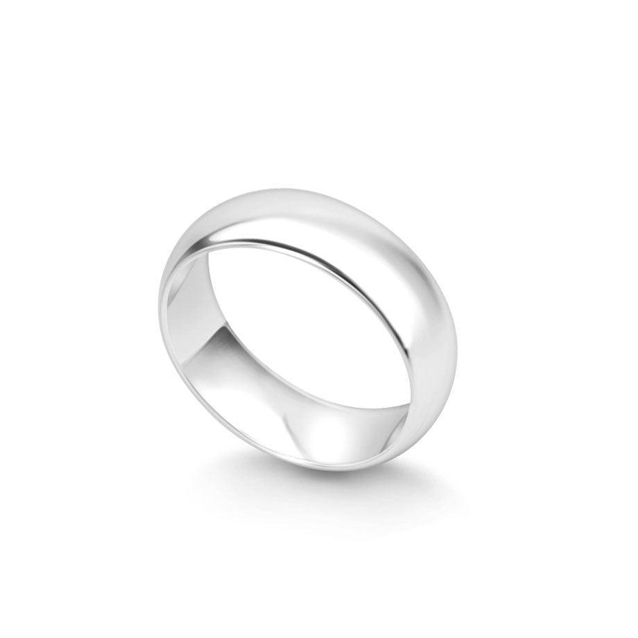 Smooth Sterling Silver Wedding Ring WR076