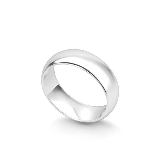 Smooth Sterling Silver Wedding Ring WR076