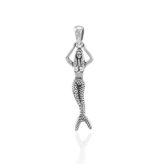 Movable Mermaid Silver Pendant JP023