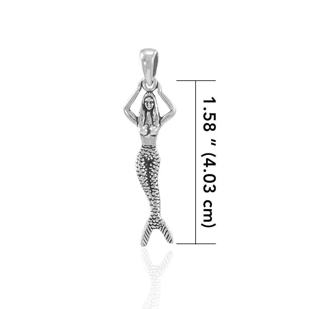 Movable Mermaid Silver Pendant JP023