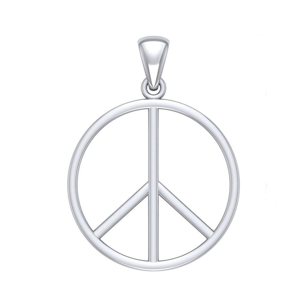 Peace Symbol Sterling Silver Pendant JP027