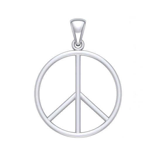 Peace Symbol Sterling Silver Pendant JP027