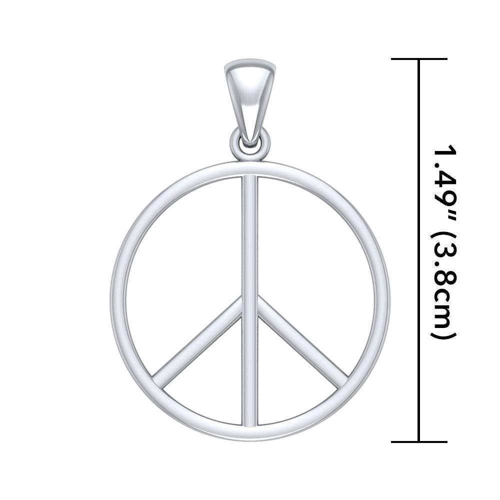 Peace Symbol Silver Pendant JP027