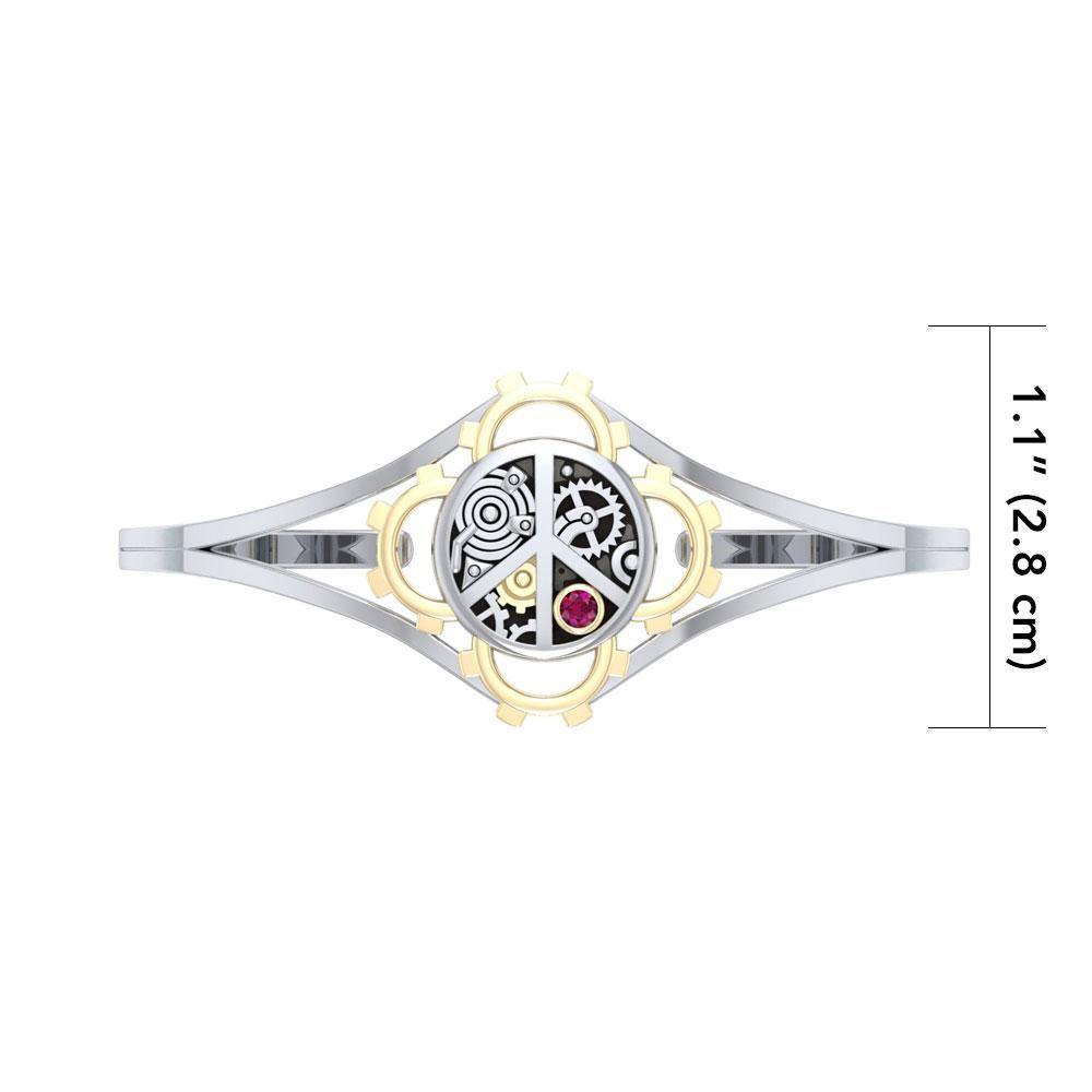 Peace Steampunk Silver and Gold Accent MBA150