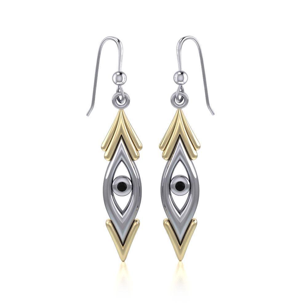 Black Magic Silver & Gold Earrings MER389