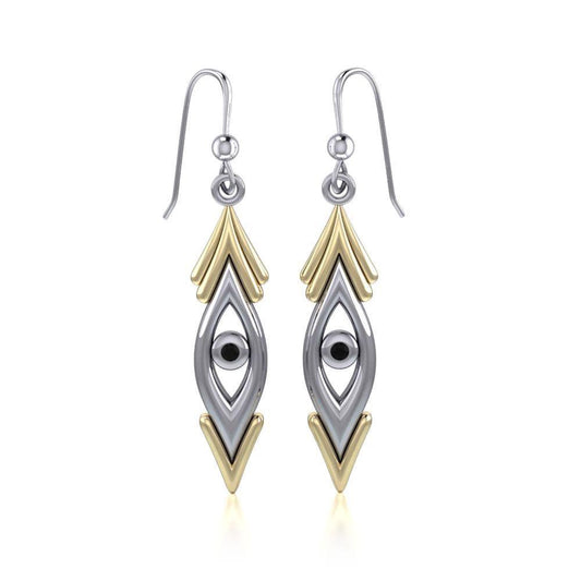 Black Magic Silver & Gold Earrings MER389