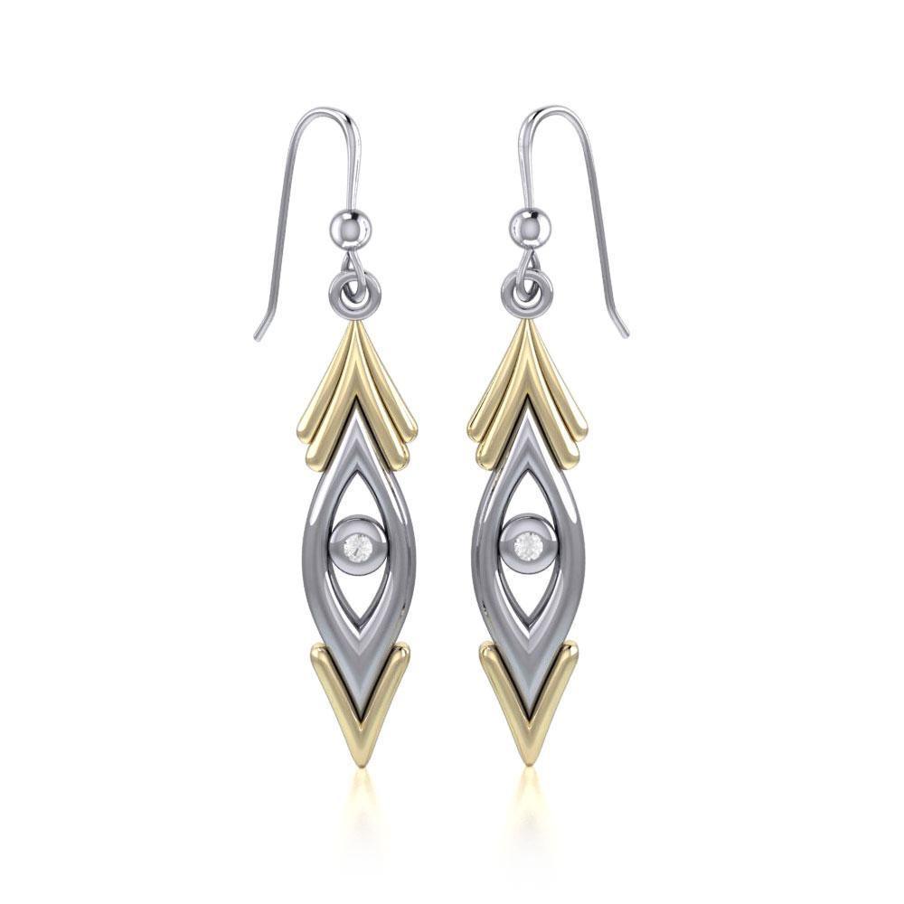 Black Magic Silver & Gold Earrings MER389