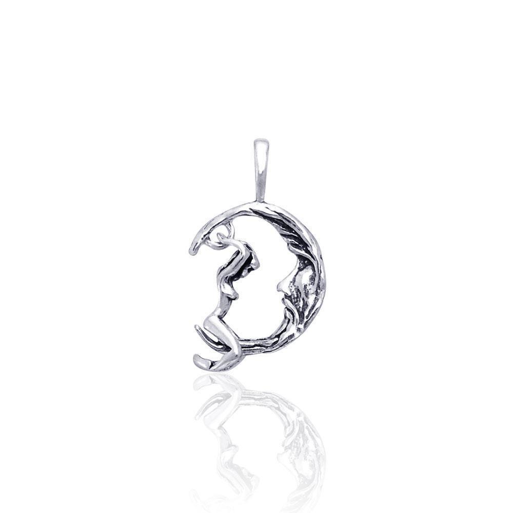 Magick Moon Silver Moveable Pendant MG322