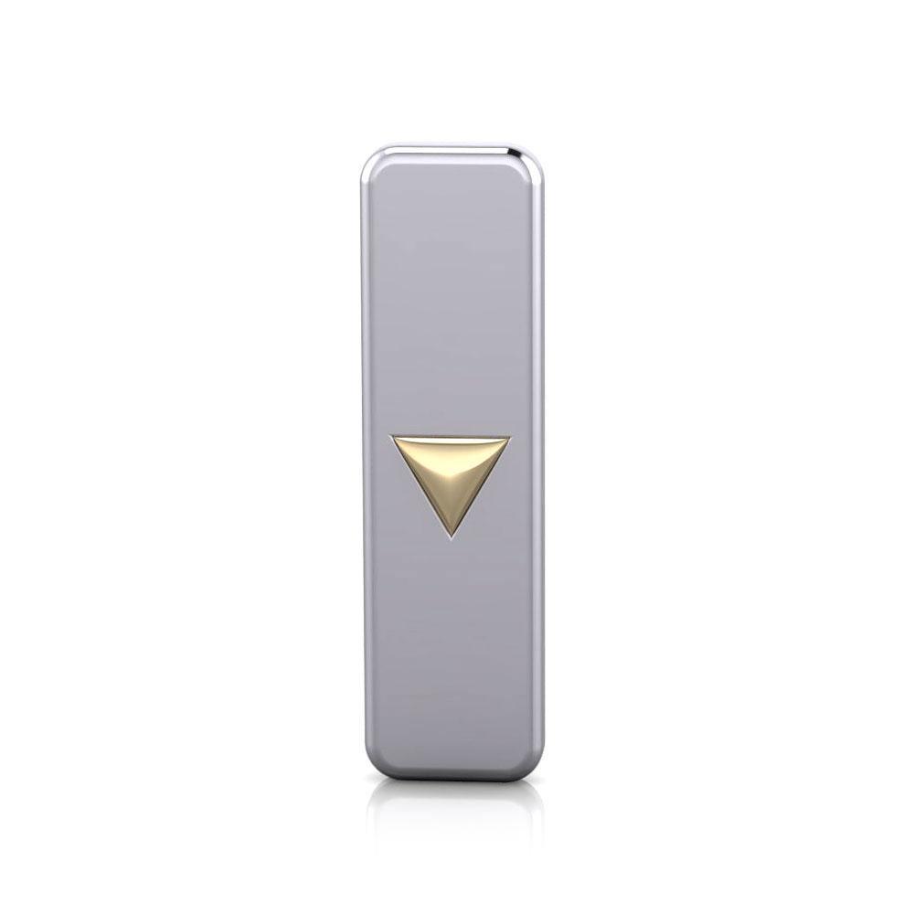 Unlock your true energy ~ Sterling Silver Power Triangle Pendant Jewelry in 14k Gold Accent MPD194