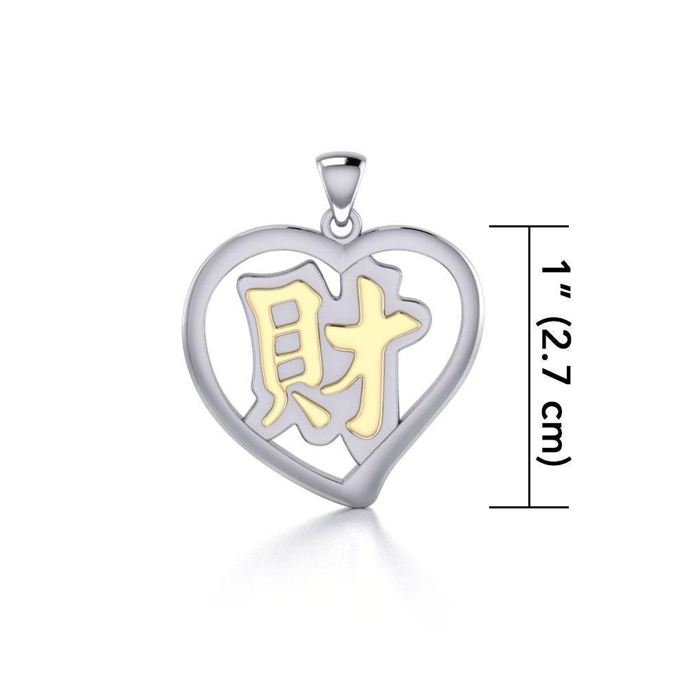 Wealth Feng Shui Heart Pendant MPD3779