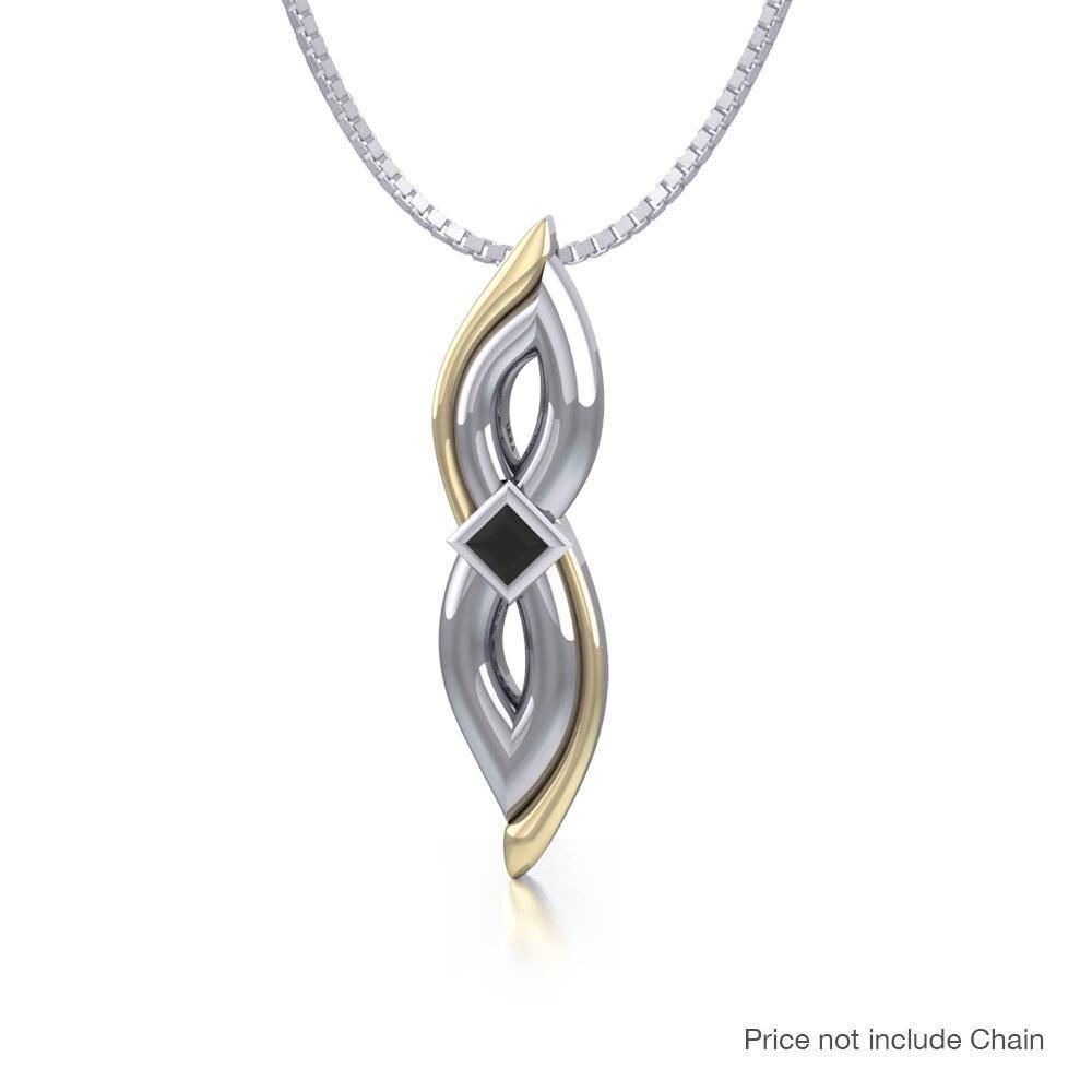 Black Magic Silver & Gold Pendant MPD805