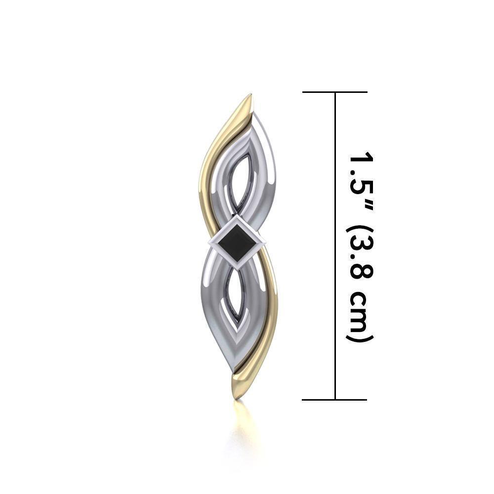 Black Magic Silver & Gold Pendant MPD805