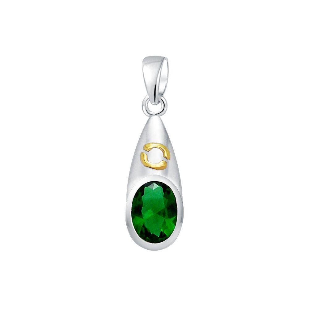 Cancer Zodiac Sign Silver and Gold Pendant MPD849
