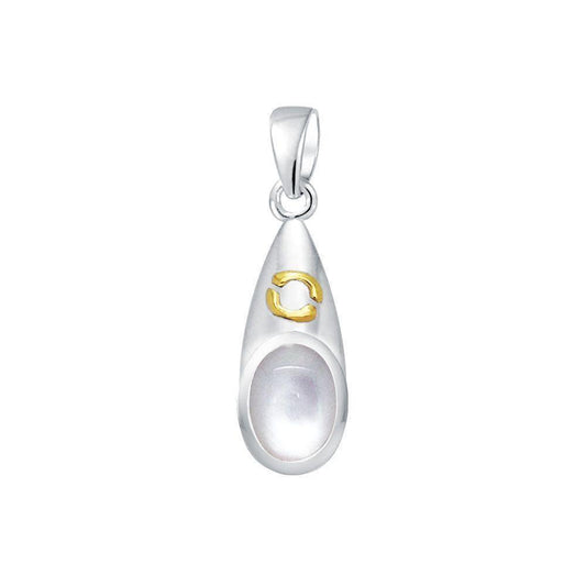 Cancer Zodiac Sign Silver and Gold Pendant MPD849