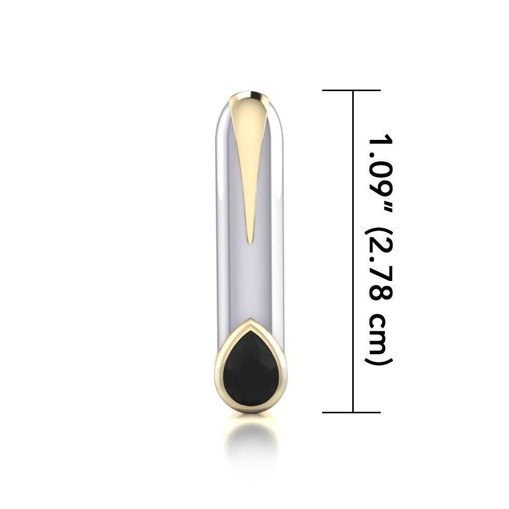 Black Magic Contemporary Silver & Gold Pendant MPD880