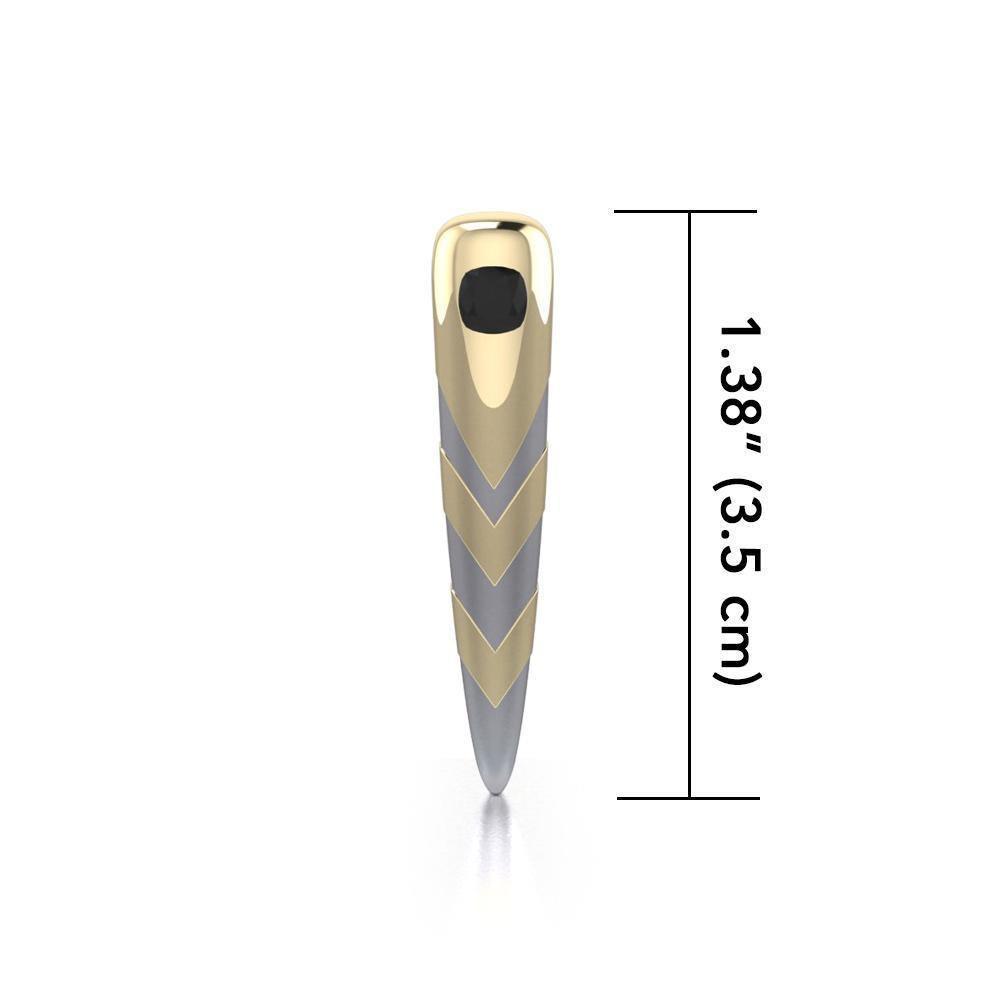 Black Magic Contemporary Silver & Gold Pendant MPD883