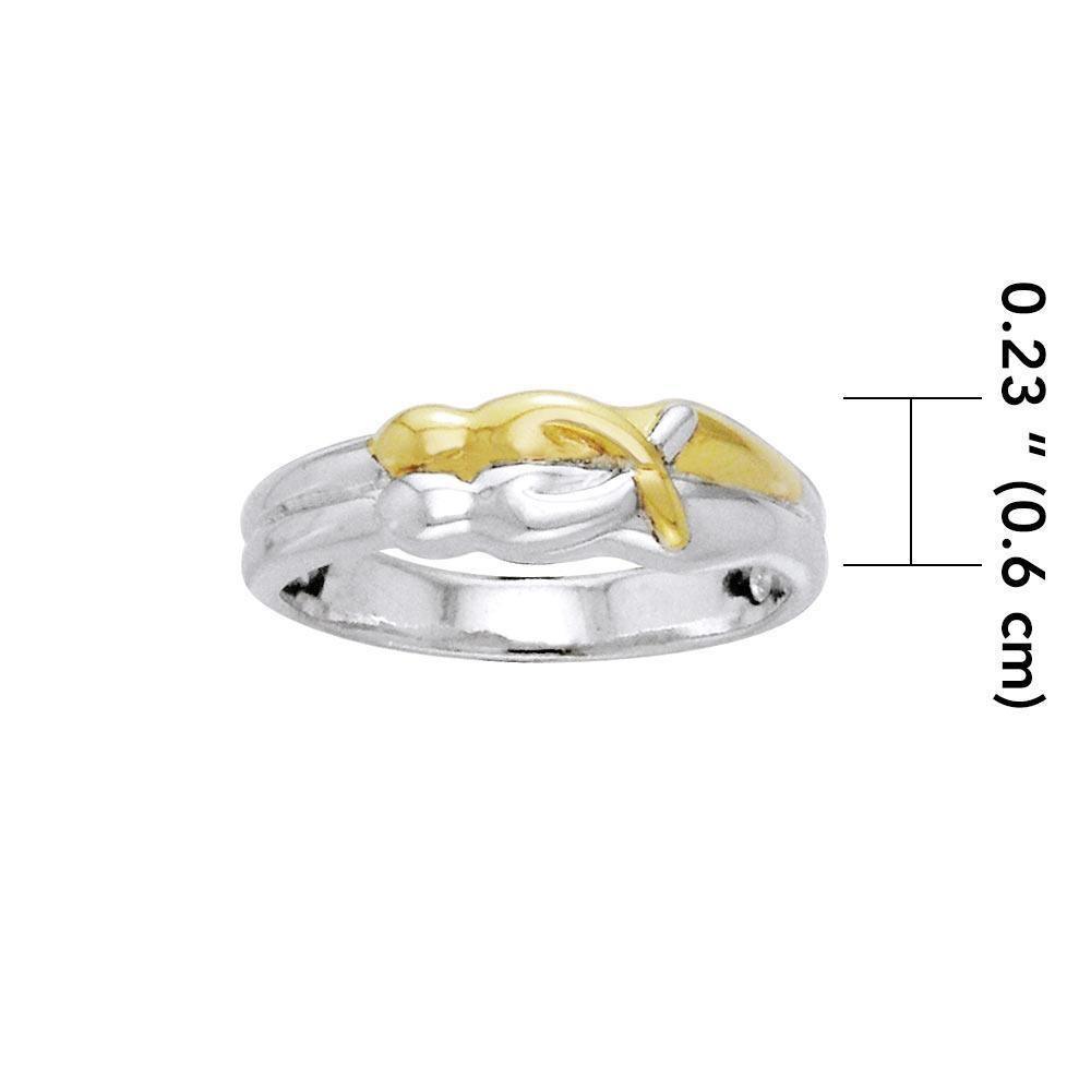 Venus and Mars Silver and Gold Ring MRI557