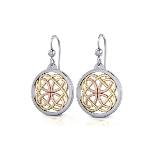 Celtic Knotwork Three Tone Earrings OTE589