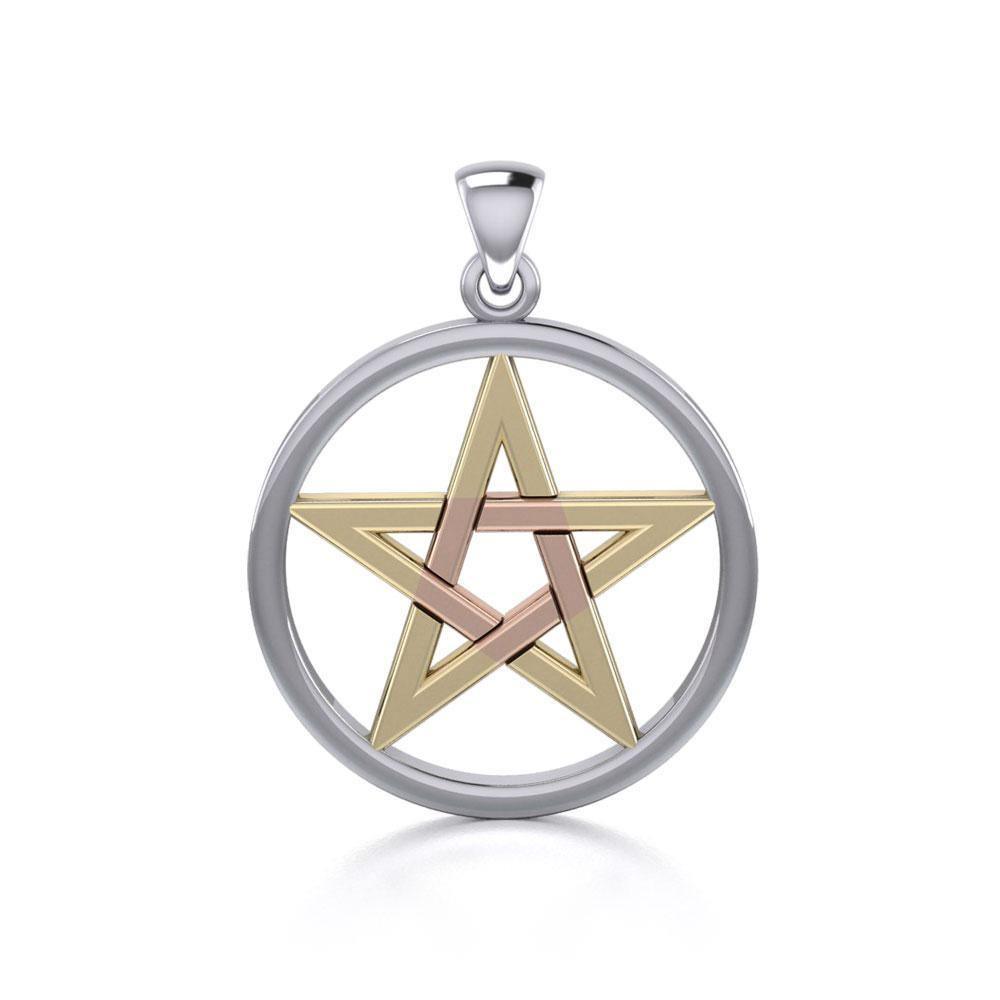 Pentacle Three Tone Pendant OTP089